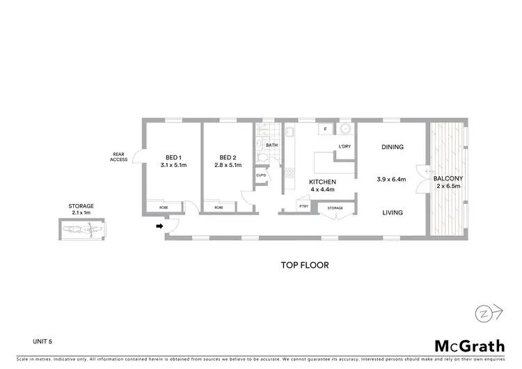 Floorplan of Homely apartment listing, 5/14A Carr Street, Coogee NSW 2034