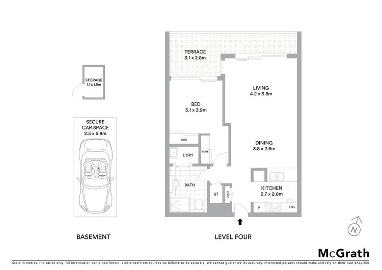 Floorplan of Homely apartment listing, 411/8 Jenner Street, Little Bay NSW 2036