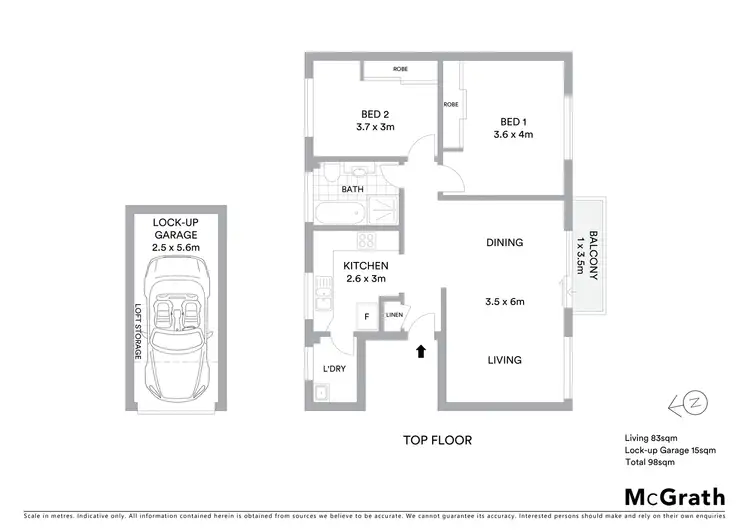Floorplan of Homely apartment listing, 6/3 Pitt Street, Randwick NSW 2031