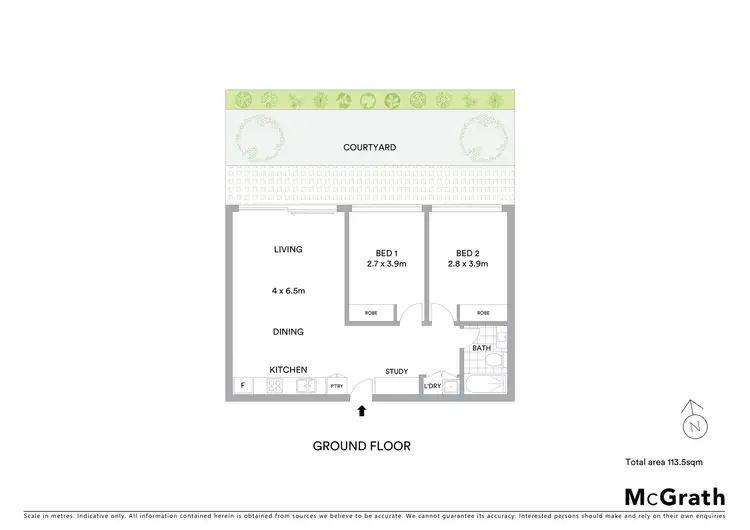 Floorplan of Homely unit listing, 1/155 Gordon Street, Footscray VIC 3011