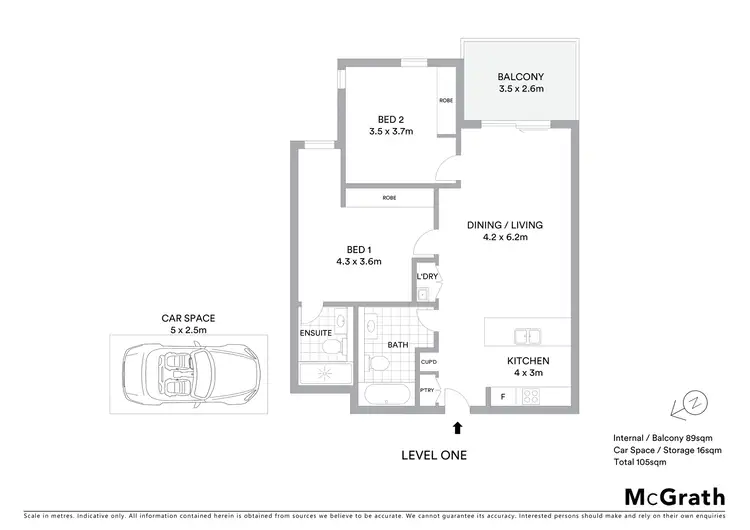 Floorplan of Homely apartment listing, 103A/37 Nancarrow Avenue, Ryde NSW 2112