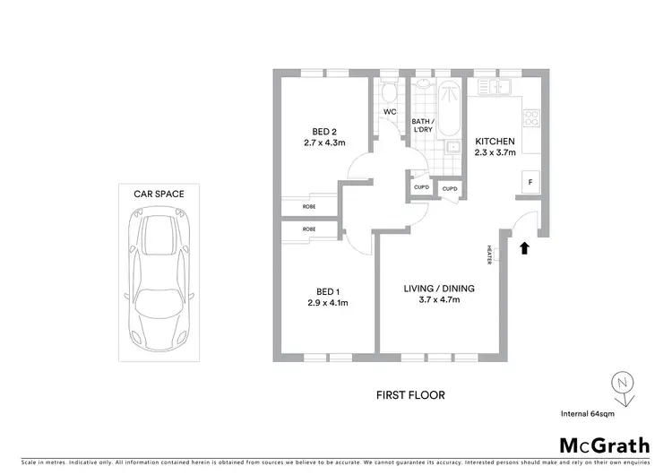 Floorplan of Homely unit listing, 9/5 Gordon Street, Footscray VIC 3011