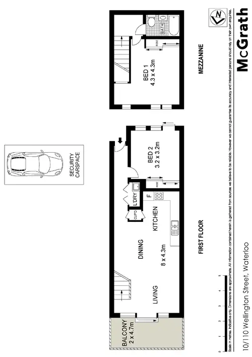 Floorplan of Homely apartment listing, 10/110 Wellington Street, Waterloo NSW 2017