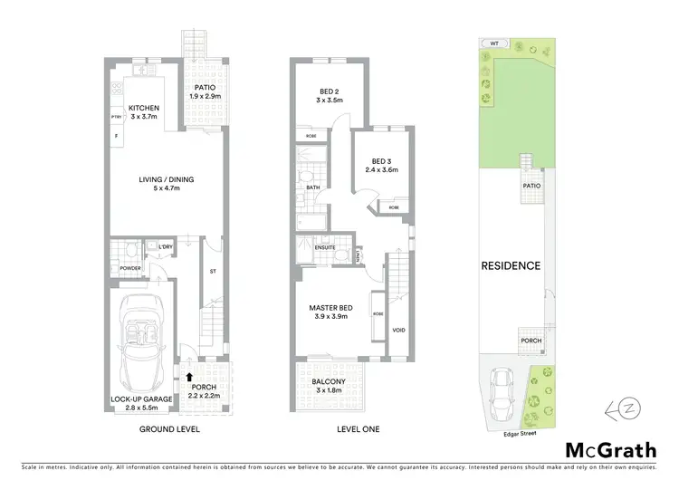 Floorplan of Homely townhouse listing, 1/157 Edgar Street, Condell Park NSW 2200