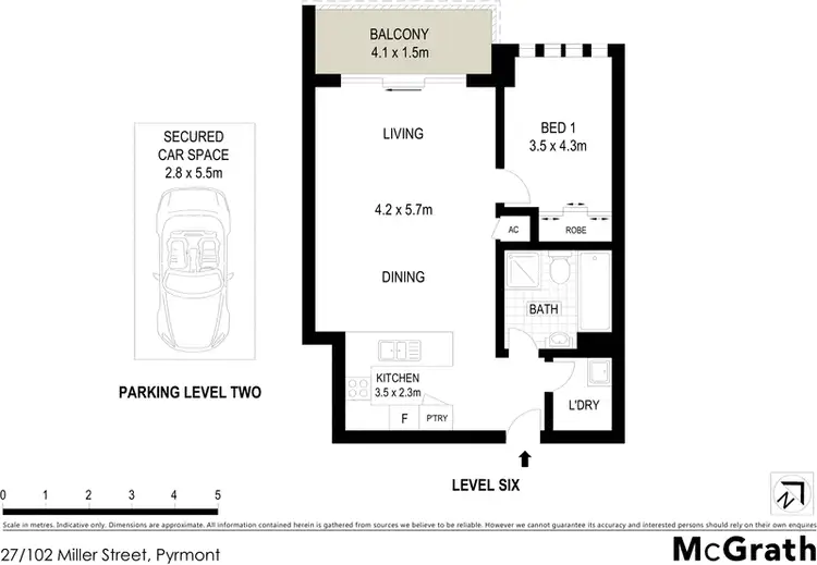 Floorplan of Homely apartment listing, 27/102 Miller Street, Pyrmont NSW 2009