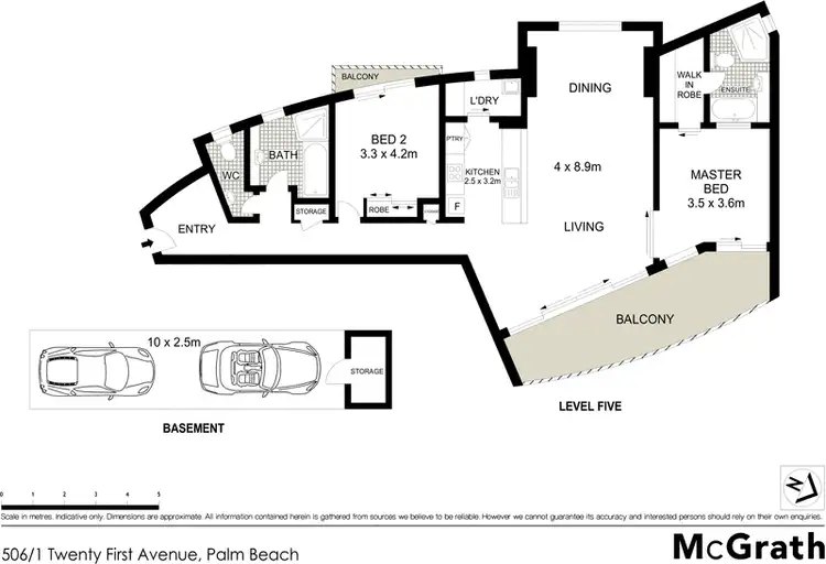 Floorplan of Homely apartment listing, 506/1 Twenty First Avenue, Palm Beach QLD 4221