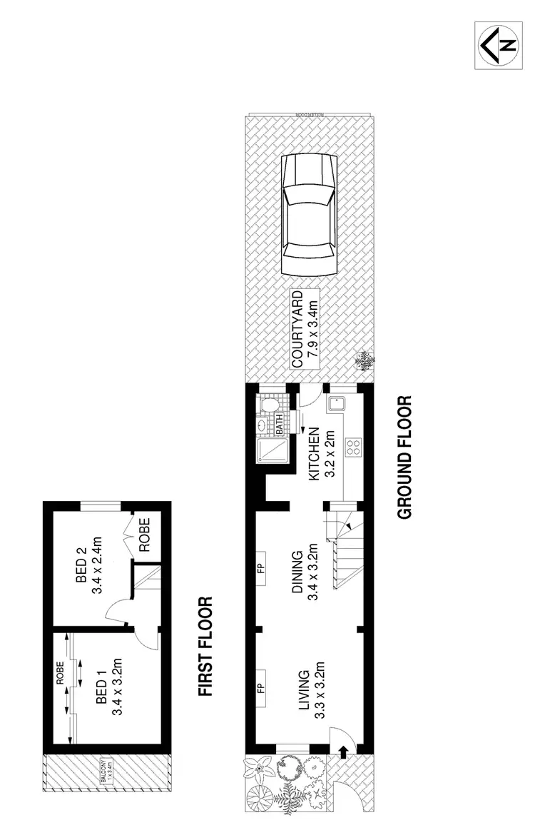 Floorplan of Homely house listing, 90 Prospect Street, Erskineville NSW 2043