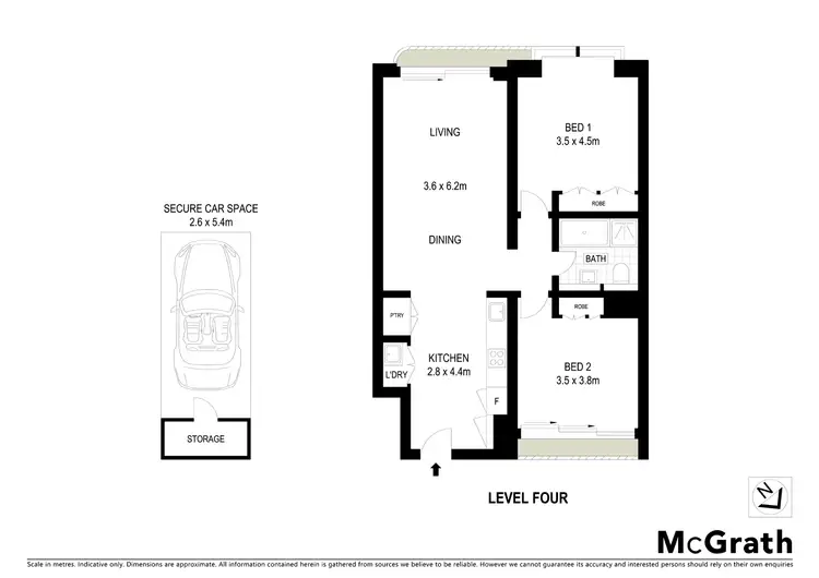 Floorplan of Homely apartment listing, 402/180 Campbell Parade, Bondi Beach NSW 2026