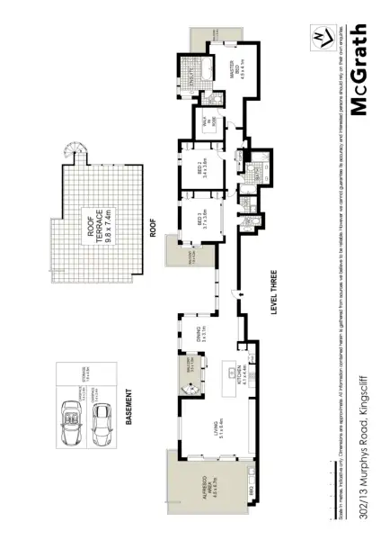 Floorplan of Homely apartment listing, 302/13 Murphys Road, Kingscliff NSW 2487