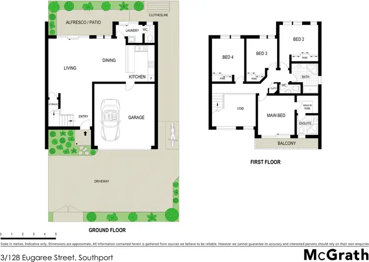 Floorplan of Homely townhouse listing, 2/128 Eugaree Street, Southport QLD 4215