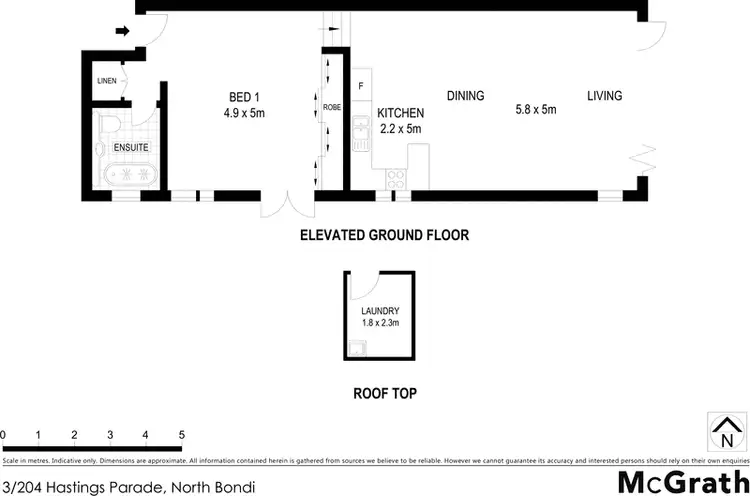 Floorplan of Homely apartment listing, 3/204 Hastings Parade, North Bondi NSW 2026