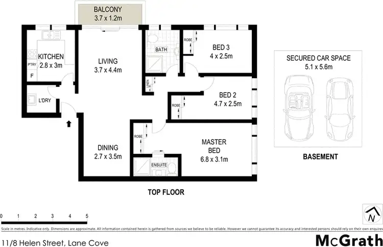 Floorplan of Homely apartment listing, 11/8 Helen Street, Lane Cove NSW 2066