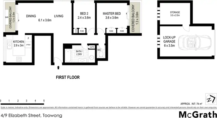 Floorplan of Homely apartment listing, 4/9 Elizabeth Street, Toowong QLD 4066