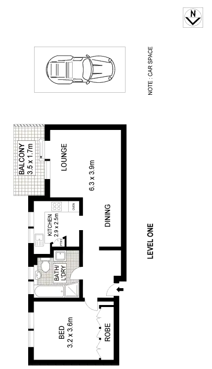 Floorplan of Homely apartment listing, 5/227 Oberon Street, Coogee NSW 2034