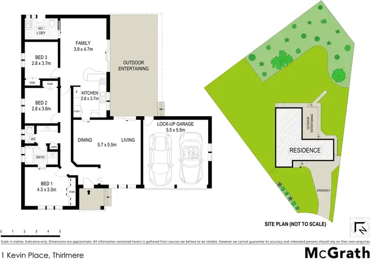 Floorplan of Homely house listing, 1 Kevin Place, Thirlmere NSW 2572