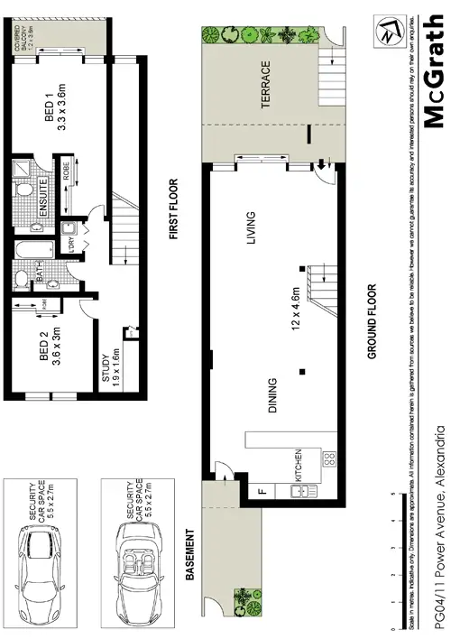 Floorplan of Homely townhouse listing, PG04/11 Power Avenue, Alexandria NSW 2015