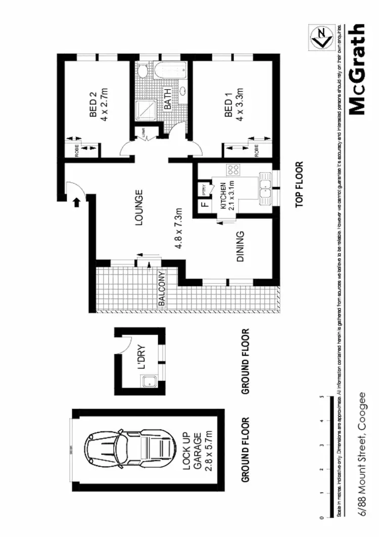 Floorplan of Homely apartment listing, 6/88 Mount Street, Coogee NSW 2034