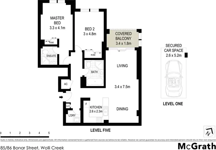 Floorplan of Homely apartment listing, 85/86 Bonar Street, Wolli Creek NSW 2205