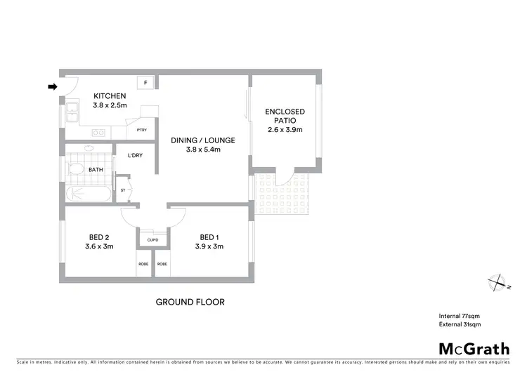 Floorplan of Homely unit listing, 2/11 Springfield Crescent, Manoora QLD 4870