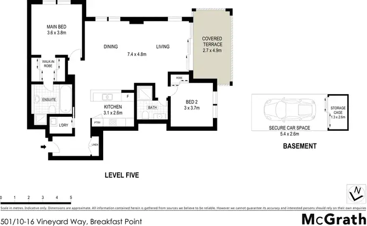 Floorplan of Homely apartment listing, 501/10 Vineyard Way, Breakfast Point NSW 2137