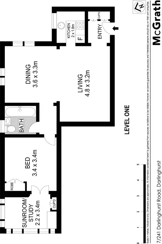 Floorplan of Homely apartment listing, 7/241 Darlinghurst Road, Darlinghurst NSW 2010