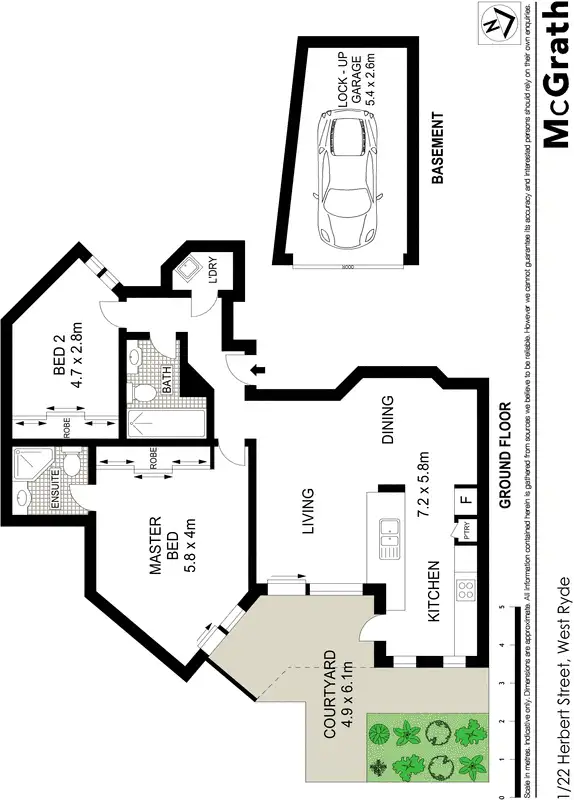 Floorplan of Homely apartment listing, 1/22 Herbert Street, West Ryde NSW 2114