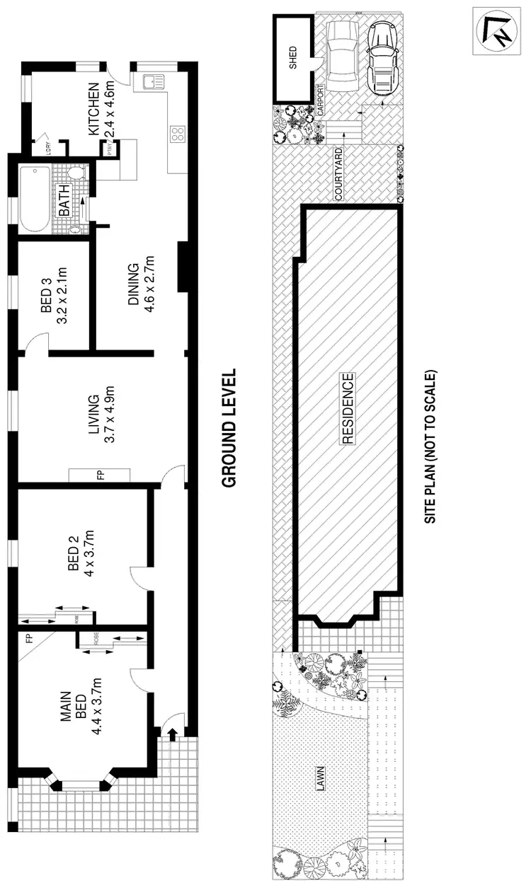 Floorplan of Homely house listing, 57 Sinclair Street, Wollstonecraft NSW 2065
