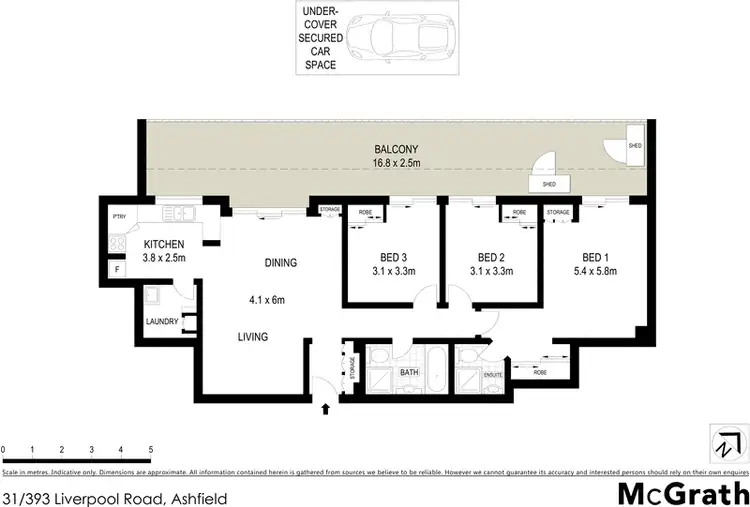 Floorplan of Homely apartment listing, 31/393 Liverpool Road, Ashfield NSW 2131