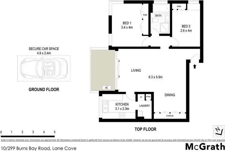 Floorplan of Homely apartment listing, 10/299 Burns Bay Road, Lane Cove NSW 2066