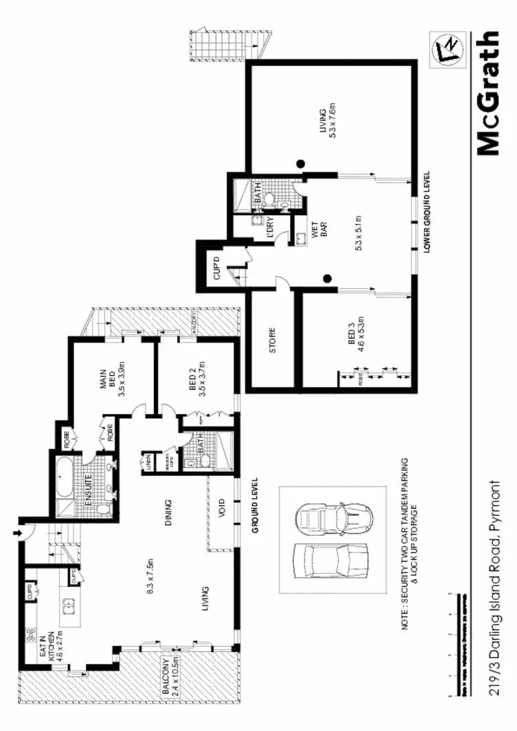 Floorplan of Homely apartment listing, 219/3 Darling Island Road, Pyrmont NSW 2009