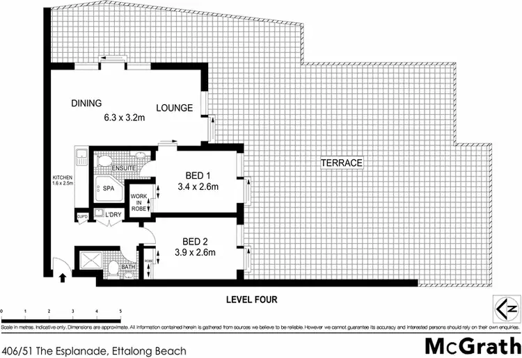 Floorplan of Homely apartment listing, 406/51 The Esplanade, Ettalong Beach NSW 2257