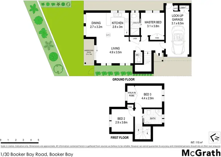 Floorplan of Homely townhouse listing, 1/30 Booker Bay Road, Booker Bay NSW 2257