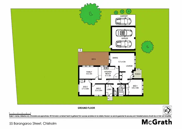 Floorplan of Homely house listing, 55 Barangaroo Street, Chisholm ACT 2905