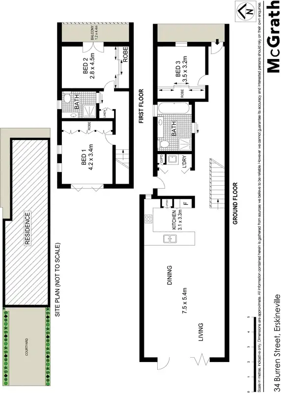 Floorplan of Homely house listing, 34 Burren Street, Erskineville NSW 2043
