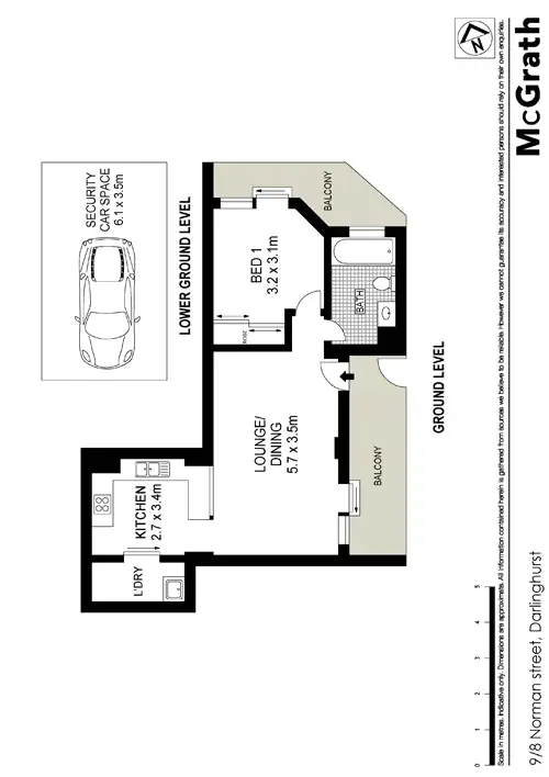 Floorplan of Homely apartment listing, 9/8 Norman Street, Darlinghurst NSW 2010