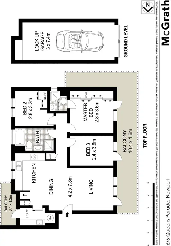 Floorplan of Homely apartment listing, 6/6 Queens Parade, Newport NSW 2106