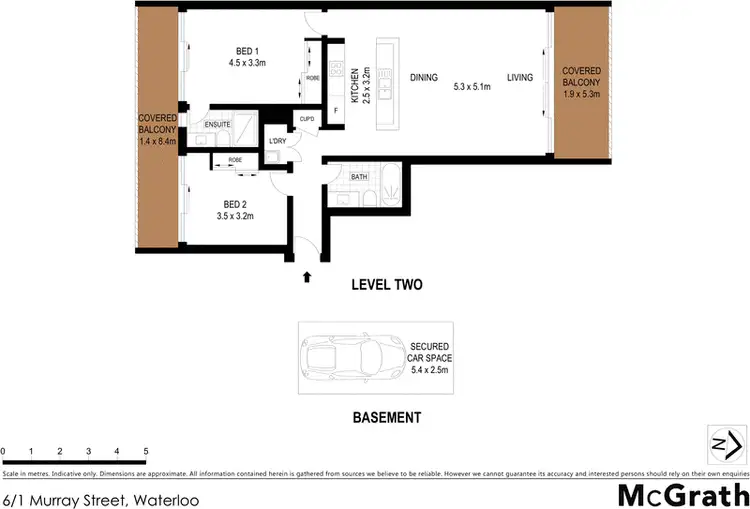 Floorplan of Homely apartment listing, 6/1 Murray Street, Waterloo NSW 2017