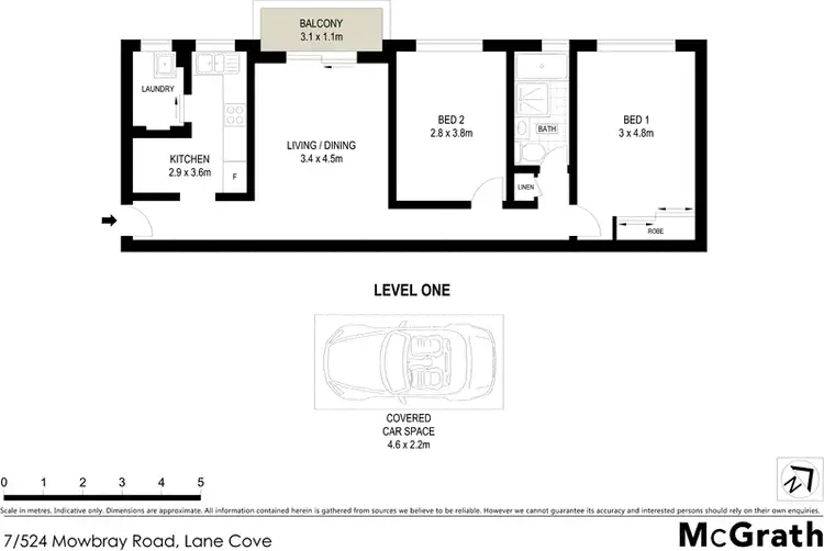 Floorplan of Homely apartment listing, 7/524 Mowbray Road, Lane Cove NSW 2066