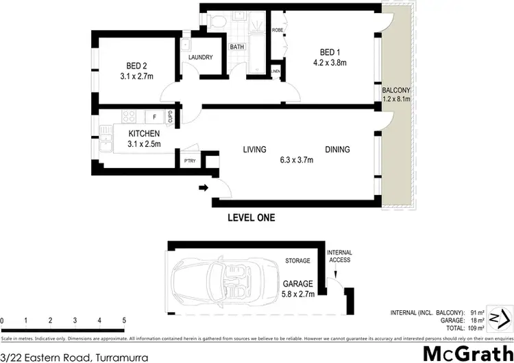 Floorplan of Homely apartment listing, 3/22 Eastern Road, Turramurra NSW 2074