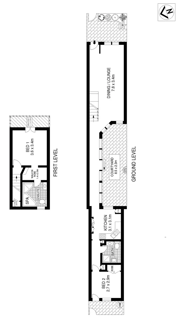 Floorplan of Homely house listing, 35 Binning Street, Erskineville NSW 2043