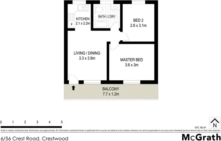 Floorplan of Homely apartment listing, 6/56 Crest Road, Crestwood NSW 2620