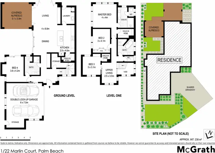 Floorplan of Homely villa listing, 1/22 Marlin Court, Palm Beach QLD 4221