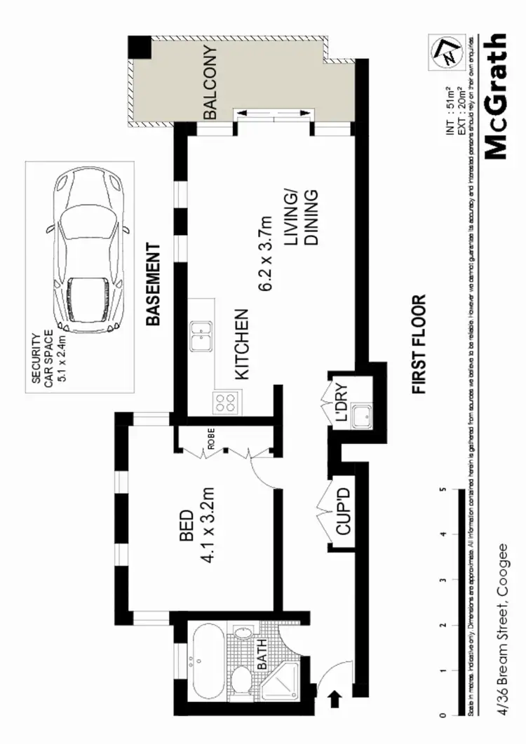Floorplan of Homely apartment listing, 4/36 Bream Street, Coogee NSW 2034