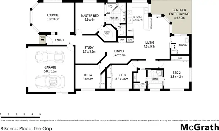 Floorplan of Homely house listing, 8 Bonros Place, The Gap QLD 4061