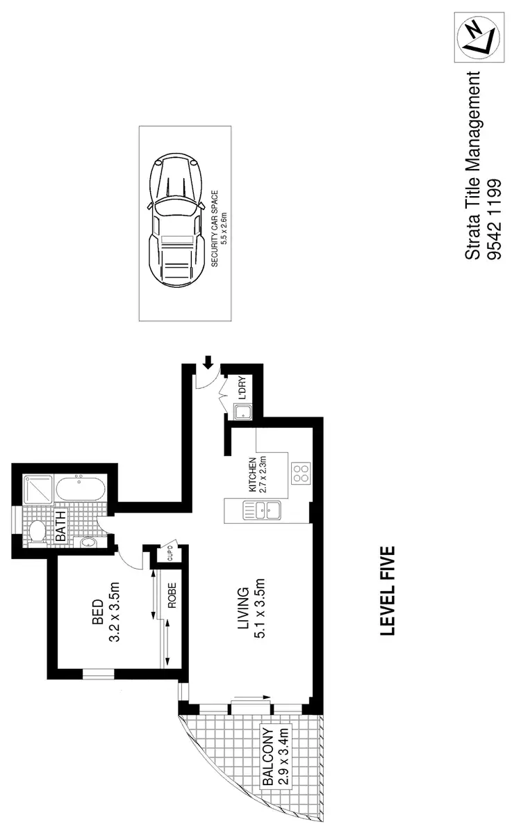 Floorplan of Homely apartment listing, 35/257 Oxford Street, Bondi Junction NSW 2022