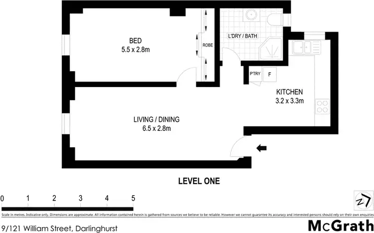 Floorplan of Homely apartment listing, 9/121 William Street, Darlinghurst NSW 2010
