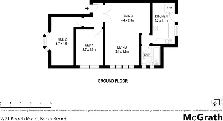 Floorplan of Homely apartment listing, 2/21 Beach Road, Bondi Beach NSW 2026
