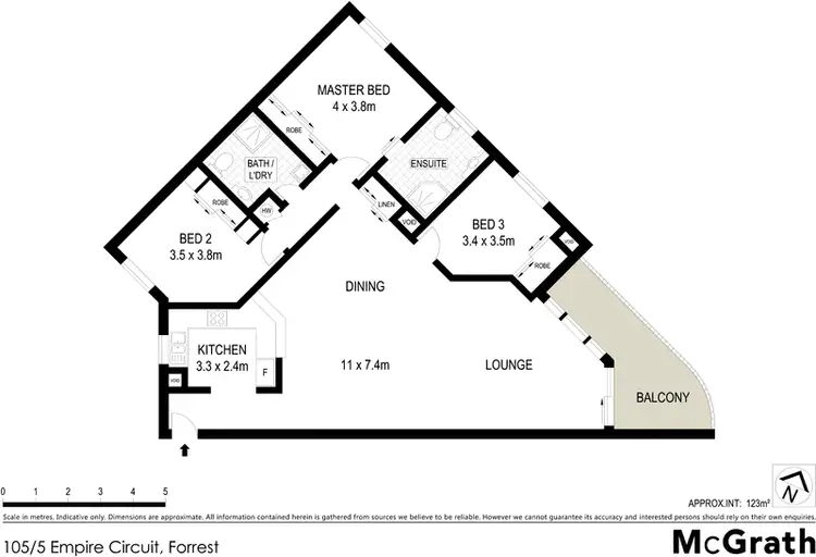 Floorplan of Homely apartment listing, 105/5 Empire Circuit, Forrest ACT 2603