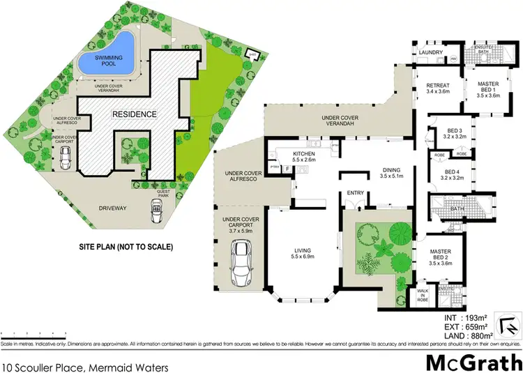 Floorplan of Homely house listing, 10 Scouller Place, Mermaid Waters QLD 4218