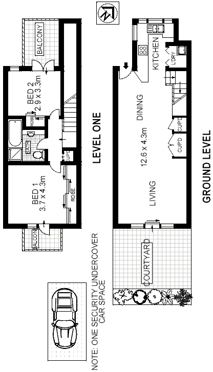 Floorplan of Homely apartment listing, 14/107 Macpherson Street, Bronte NSW 2024